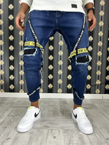 Blugi barbati conici albastri 0054 G1-3.3